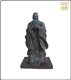 1.8米孔子站像銅雕